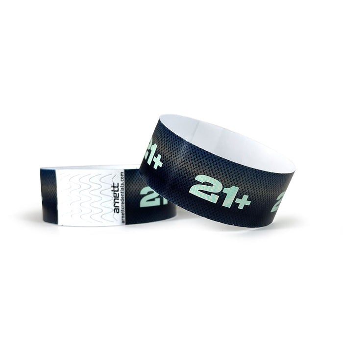 21+ | Full Color Tyvek Wristbands - Backstage Supplies