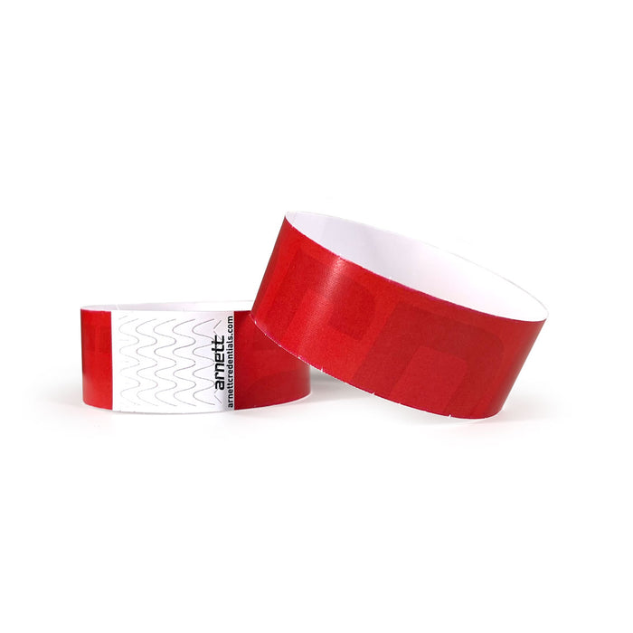 Arnett Generic - Red | Full Color Tyvek Wristbands - Backstage Supplies
