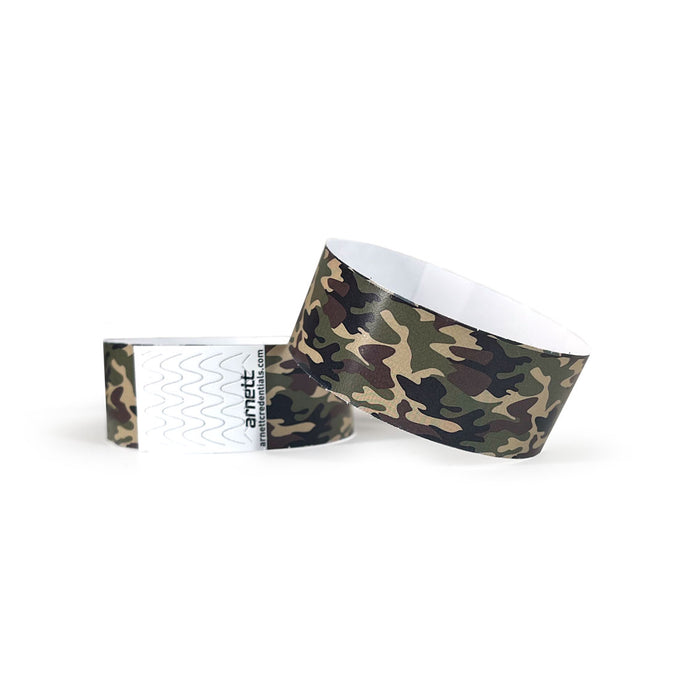 Camo | Full Color Tyvek Wristbands - Backstage Supplies