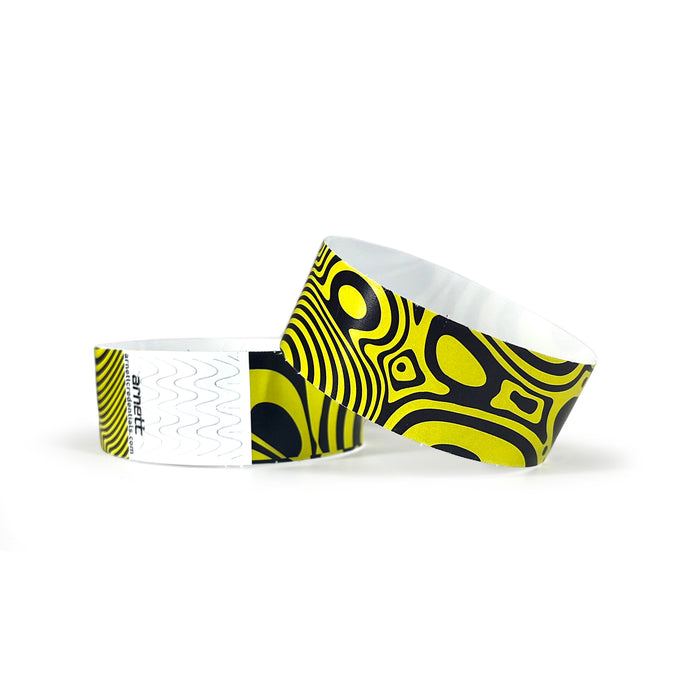 Caution | Full Color Tyvek Wristbands - Backstage Supplies