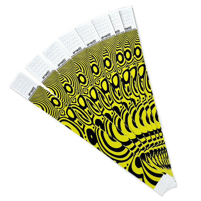 Caution | Full Color Tyvek Wristbands - Backstage Supplies