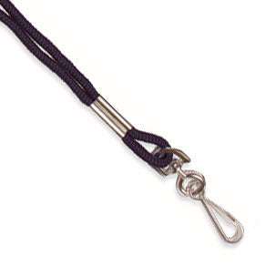 Black Round Cord Lanyards - Backstage Supplies