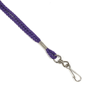 Purple Round Cord Lanyards - Backstage Supplies