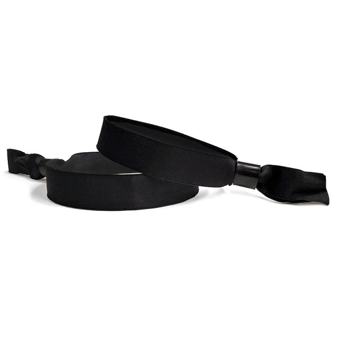 Woven Cloth Wristbands | Black - Backstage Supplies