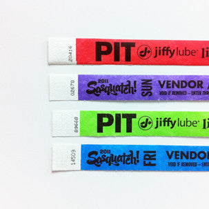 Custom Tyvek Wristbands for Special Events! - Backstage Supplies