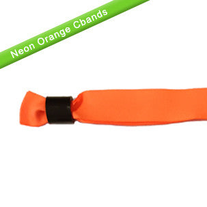 Economy Solid Color Cloth Wristbands - Backstage Supplies