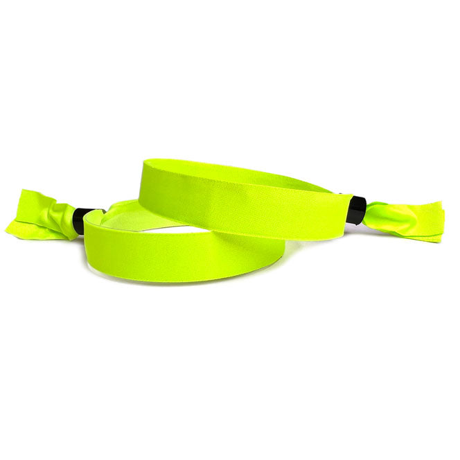 Woven Cloth Wristbands | Neon Green - Backstage Supplies