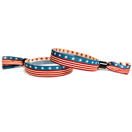 Woven Cloth Wristbands | Star Spangled - Backstage Supplies