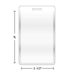 Vinyl Vertical Badge Holder 2.5" x 4" - Backstage Supplies