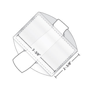 Vinyl Arm Band Badge Holder with White Elastic Band - Backstage Supplies