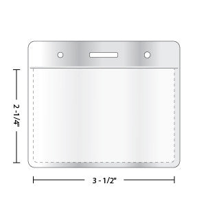 Vinyl Horizontal Badge Holder 3.5" x 2.25" - Backstage Supplies