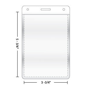 Vinyl Vertical Badge Holder 3.75" x 5.75" - Backstage Supplies