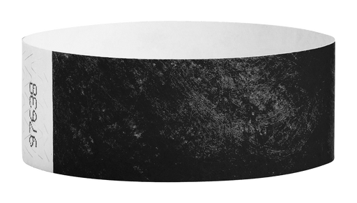 Black Tyvek Solid Wristbands - Backstage Supplies