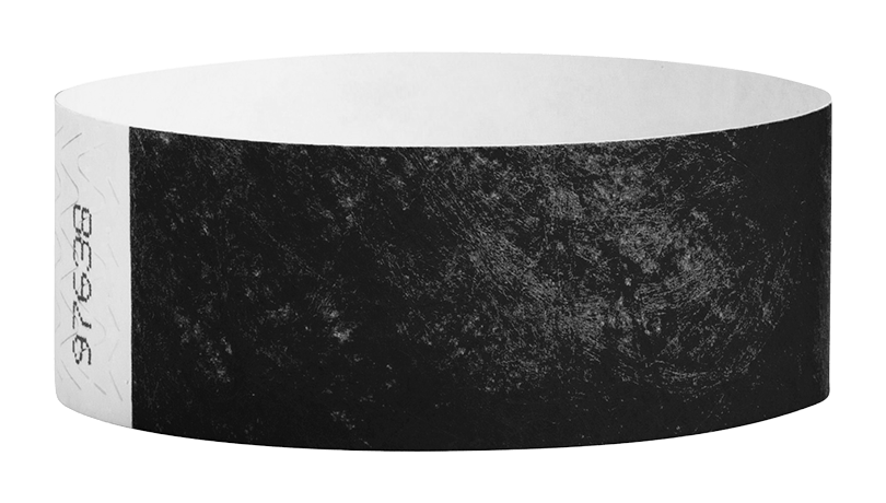 Black Tyvek Solid Wristbands - Backstage Supplies