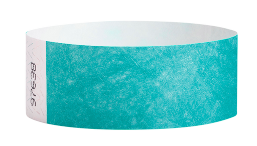 Caribbean Blue Tyvek Solid Wristbands - Backstage Supplies