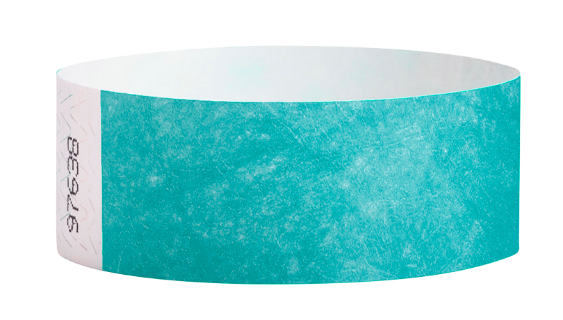 Caribbean Blue Tyvek Solid Wristbands - Backstage Supplies