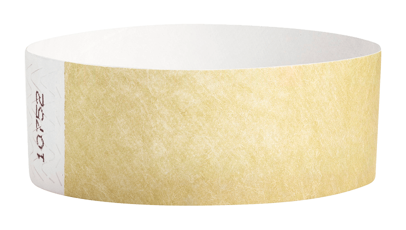 Gold Tyvek Solid Wristbands - Backstage Supplies