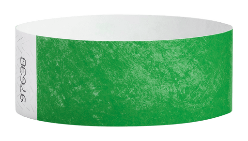Kelly Green Tyvek Solid Wristbands - Backstage Supplies