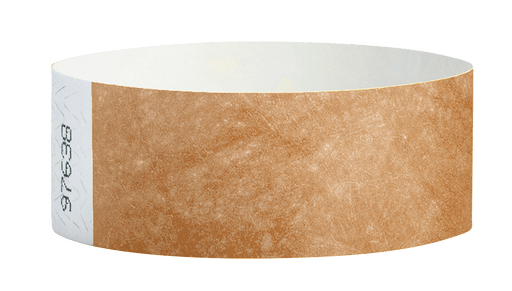 Mocha Tyvek Solid Wristbands - Backstage Supplies
