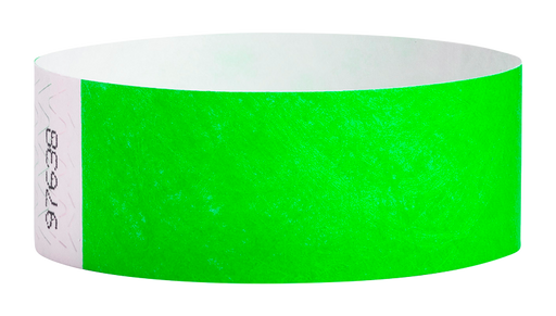 Neon Green Tyvek Solid Wristbands - Backstage Supplies