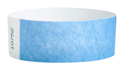 Sky Blue Tyvek Solid Wristbands - Backstage Supplies
