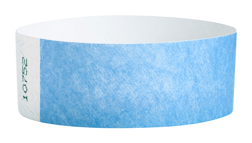 Sky Blue Tyvek Solid Wristbands - Backstage Supplies
