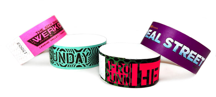 Tyvek paper wristbands for events