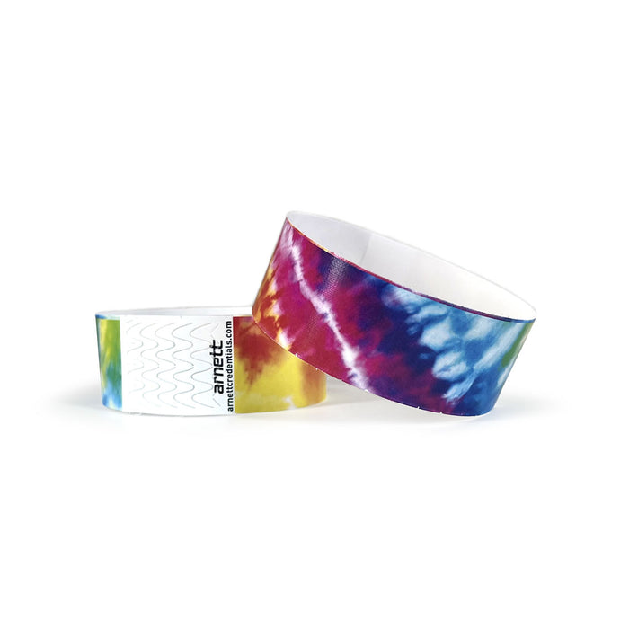 Tie Dye | Full Color Tyvek Wristbands - Backstage Supplies 