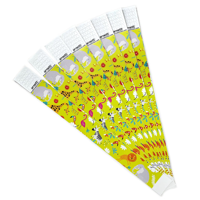 Zoo Friends | Full Color Tyvek Wristbands - Backstage Supplies 