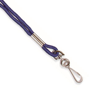 Navy Blue Round Cord Lanyards - Backstage Supplies