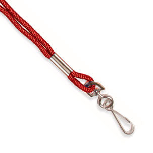 Red Round Cord Lanyards - Backstage Supplies