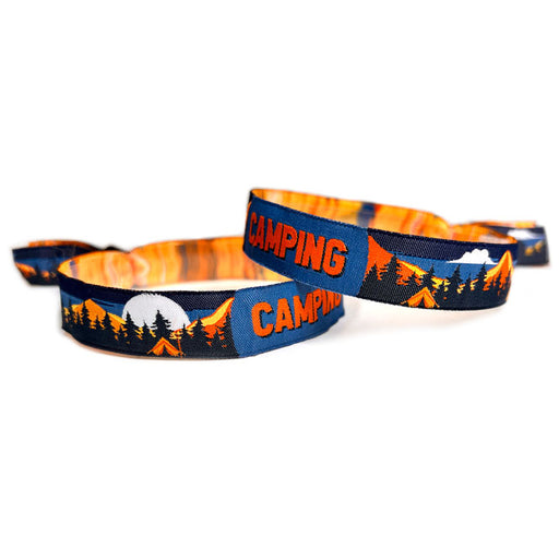 Woven Cloth Wristbands | Gone Camping - Backstage Supplies 