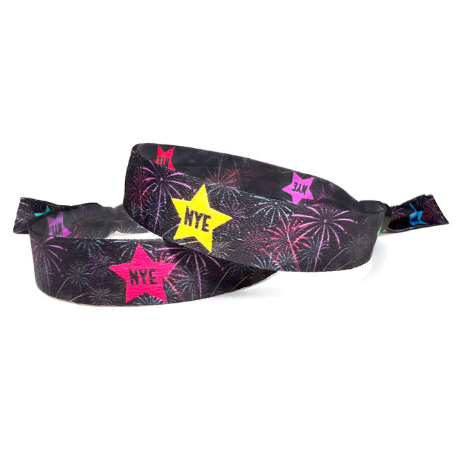 Full Color Cloth Wristbands | Fireworks - Backstage Supplies 