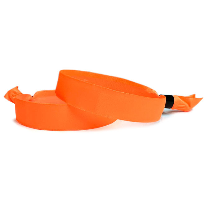 Woven Cloth Wristbands | Neon Orange - Backstage Supplies 