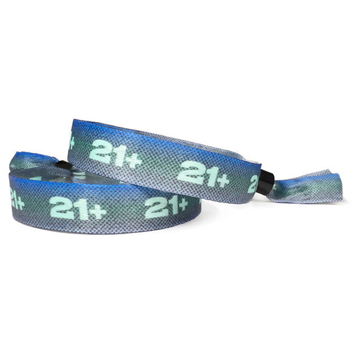 Full Color Cloth Wristbands | Over 21 - Backstage Supplies 