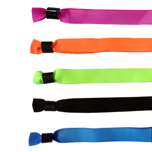 Economy Solid Color Cloth Wristbands - Backstage Supplies