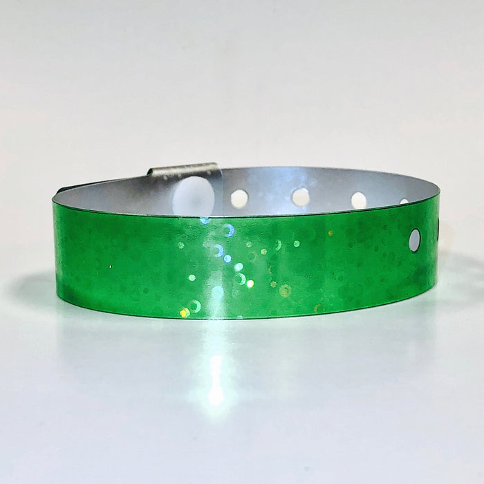 Iridescent holographic foil paper bracelet mock up