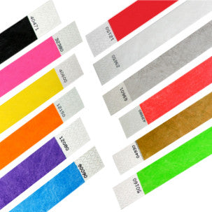 Tyvek Solid Color Wristbands - Free Shipping on Wristbands! - Backstage Supplies