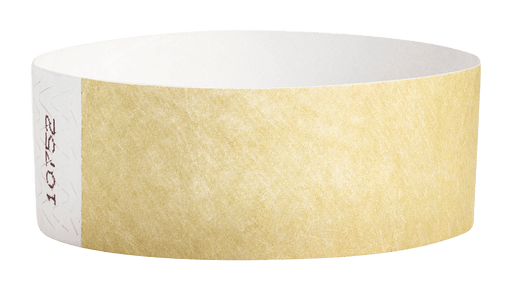 Gold Tyvek Solid Wristbands - Backstage Supplies