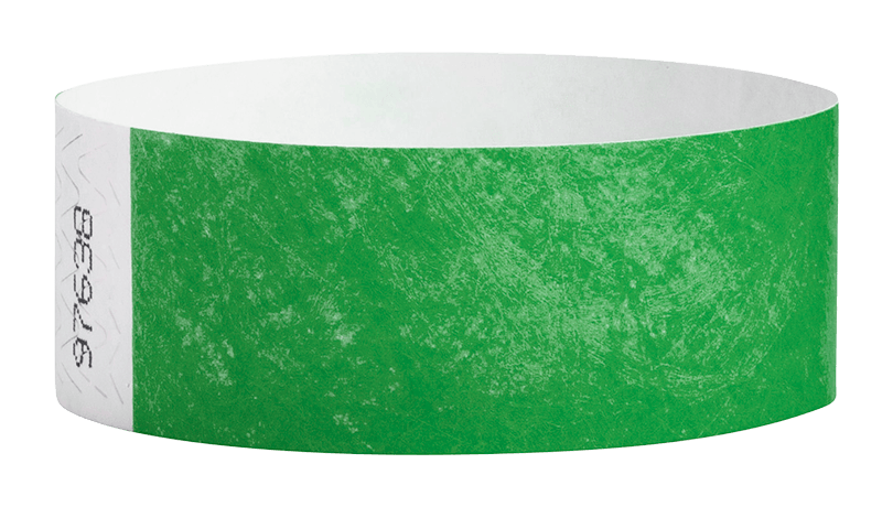 Kelly Green Tyvek Solid Wristbands - Backstage Supplies