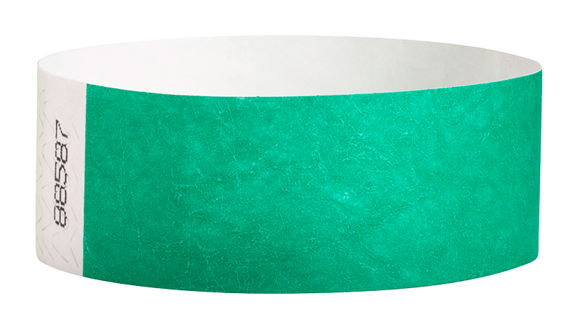 Pantone Green Tyvek Solid Wristbands - Backstage Supplies