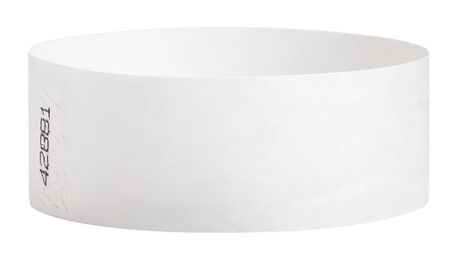 White Tyvek Solid Wristbands - Backstage Supplies